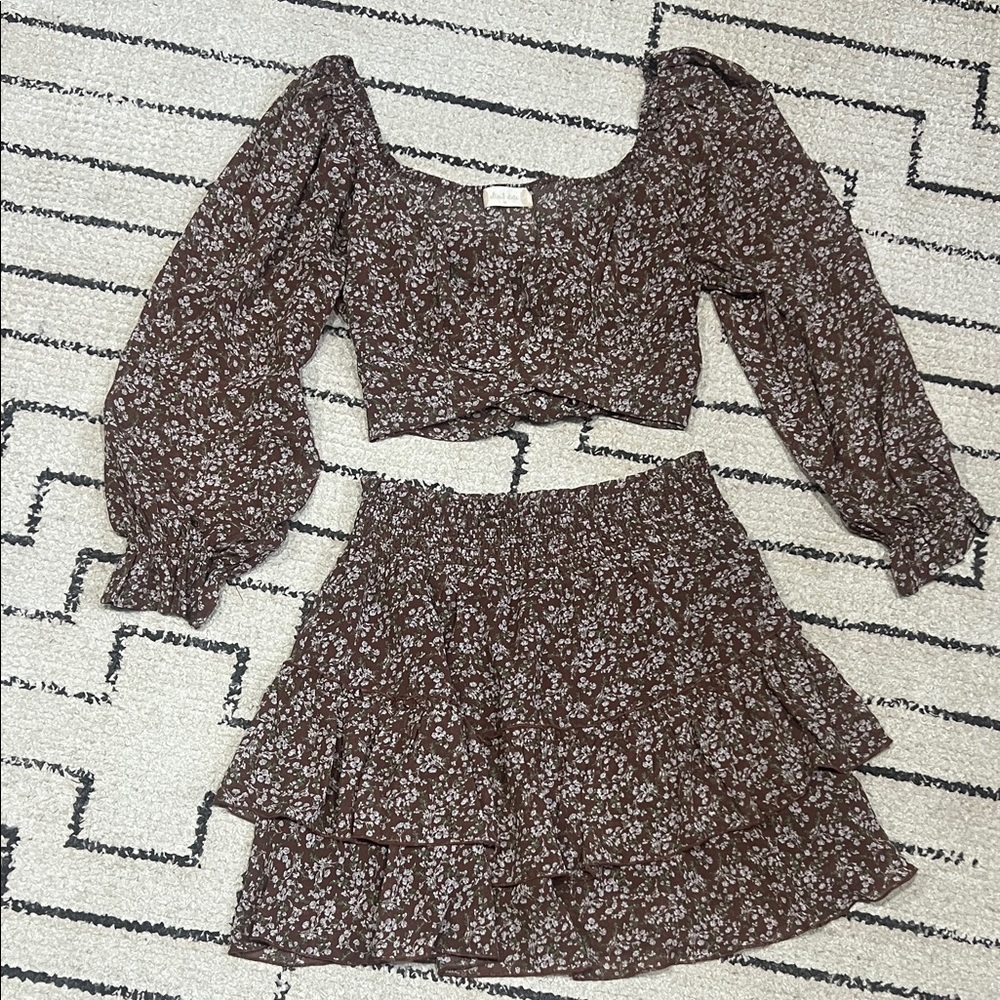 Altar'd State Floral Mini Skirt Set